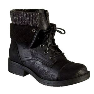 Natural Reflection Black Combat Booties